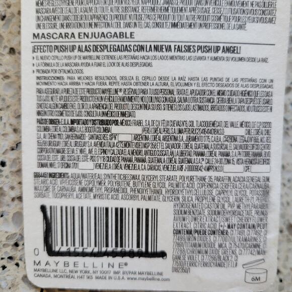 Maybelline The Falsies Push Up Angel Washable Mascara #501 Blackest Black✨️NEW - Picture 6 of 8
